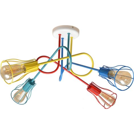 Helam OXFORD Plafonnier Semi-Encastré Multi Bras Multicolore 64cm