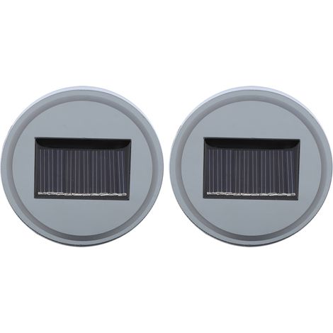 Lot de 2 supports de gobelet LED Solaire RGB 7 Couleurs, éclairage USB, tapis de fond pour bouteille voiture (1/5)