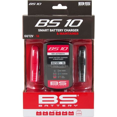 Cargador de baterías BS BS10 6V-12V STD/AGM/GEL, 12.8V LITIO (LIFE P04), 1A A 20AH (EL) (1/2)