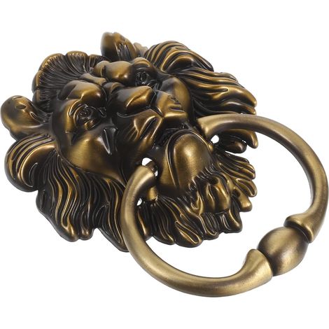 de porte vintage en forme de lion anneau ergonomique alliage
