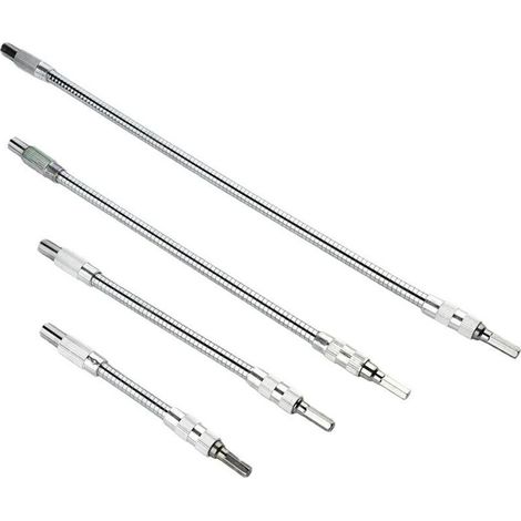 (150/200/300/400 mm) 4 pièces Rallonge flexible Porte-embout pour perceuse, tournevis-Crezuo