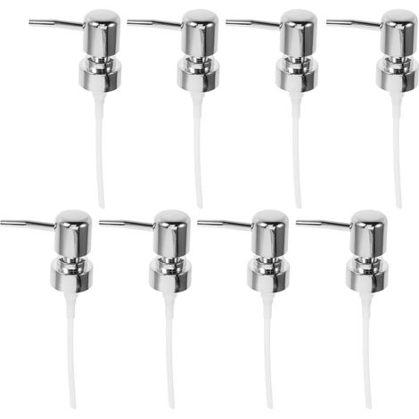 Soap Pump Refill Set 8 Pieces Silver Plastic 28mm Thread (1/5)