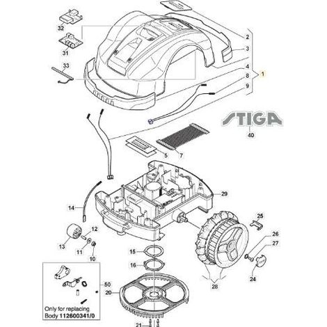 GRUPPO CALOTTA AUTOCLIP 328S ORIGINALE STIGA - 112600207/0