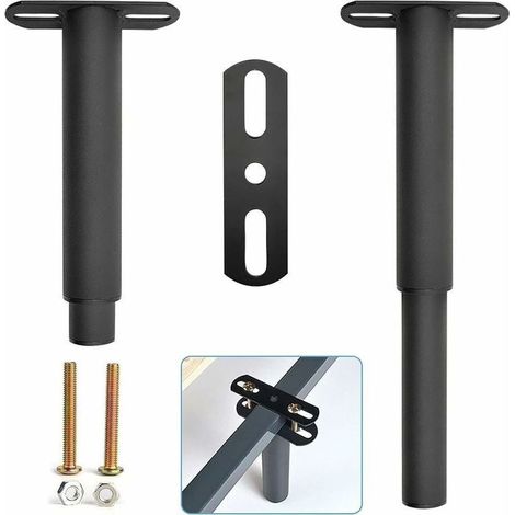 Pieds de lit réglables, rétractables et robustes pour cadre de lit, pieds de support en métal, convient pour armoire, canapé, lit, pièces de rechange 17,8 cm à 33 cm (1/5)