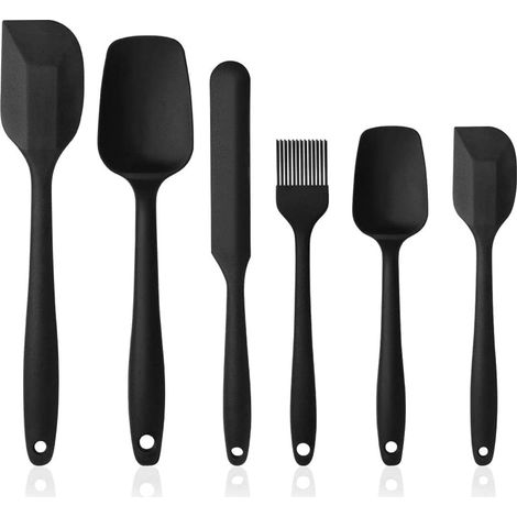 Spatule Cuisine,Spatule Silicone,Cuillère Silicone,6PCS Spatule Antiadhésifs Résistant à la Chaleur Spatule Pâtisserie Maryse Silicone Ustensiles Silicone Cuisson Mélange (1/5)