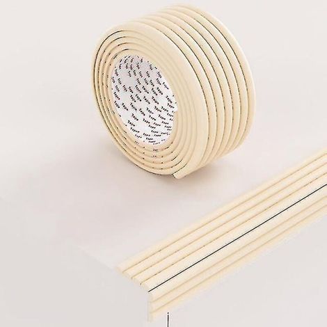 Bande de protection de sécurité pour bébé de 2 m, protège les bords de table et de bureau, protège les coins de meubles, sécurité enfant, coins souples, beige (1/5)