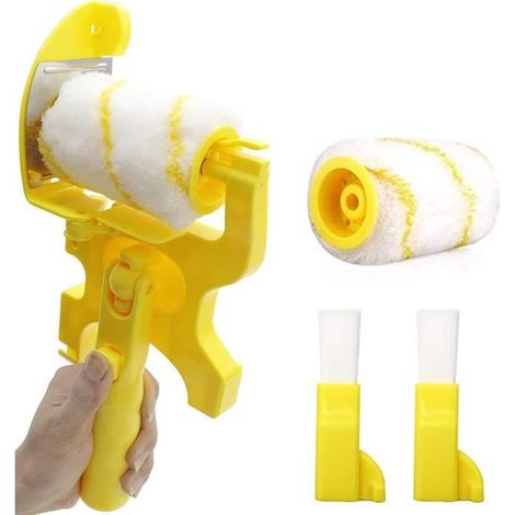 rouleau à peinture,Paint Edger Roller Brush,Brosse à Rouleau de Peinture,pour l'Art Mural de Bureau à Domicile Bricolage (1/4)
