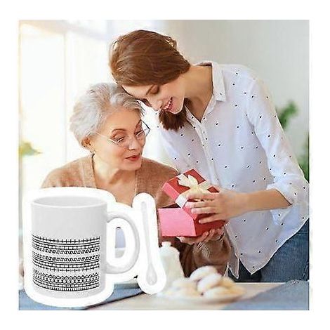 Mug à message caché. compatible micro-ondes. avec poignée ergonomique et en céramique robuste. idéal pour l'eau. le lait. le thé. en appartement. en camping. etc. (1/4)