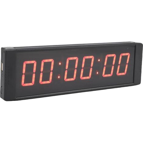 LED Running Timer, Countdown Timer with Large 6-Digit Display, Stopwatch, Remote Control Timer for Racing Events, Training Sessions, Exams (1/5)
