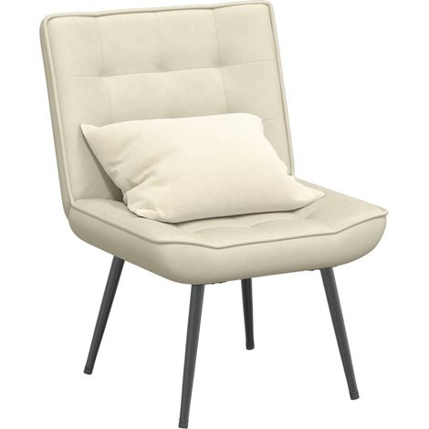 Relaxsessel Creme 64x74x84 cm Samt vidaXL (1/5)