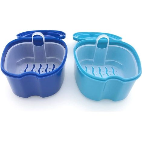 Boite De Rangement Pour Protheses Dentaires - Avec Filet De Drainage - Portable Et Compacte - Pour Utilisation A Domicile Ou En Deplacement - 1 Unite (1/5)