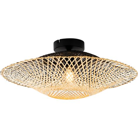 Orientalische Außendeckenleuchte Bambus 50 cm IP44 - Rina