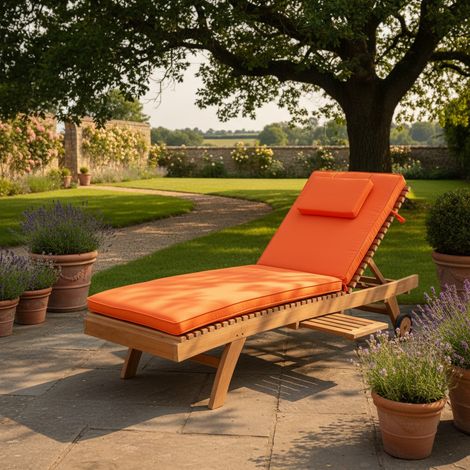 Matelas orange pour bains de soleil
