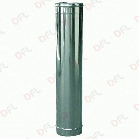 Ala tubo a doppia parete coibentato in acciaio inox 100 cm   200 - 250 mm (1/2)