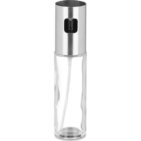 Set di 2 spruzzatori in vetri per cucina da 100 ml di precisione per olio e aceto design moderno in vetro trasparente 130010435