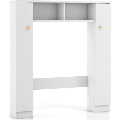 Mueble de almacenamiento para inodoro con estantes ajustables color blanco 211171956 (1/5)