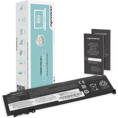 Batería Movano para portátil Lenovo ThinkPad T460s T470s (frontal) (11,4 V) (2000 mAh) (1/5)