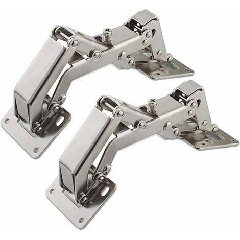 Green Mobility-Charnière pour meuble,Lot de 2 Charnières de porte pour armoires de cuisine de 170 degrés + 16 vis - Charnières de porte grand angle - Pas de fente requise (1/5)