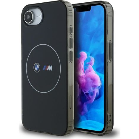 Funda BMW IML Metal White Circle MagSafe para iPhone 16e negra (1/5)