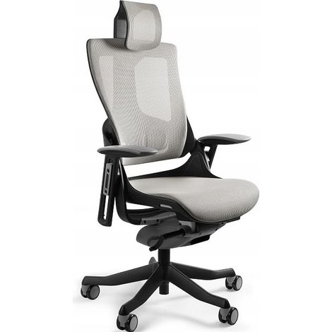 Silla de oficina de malla Wau 2 NW42, color blanco nieve/negro. (1/5)