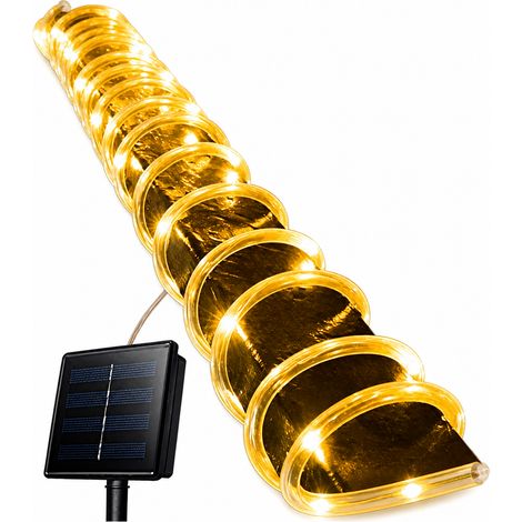 Guirlande Tube LED Solaire Extérieure Étanche, Lumière Blanche, 300 LED, Décoration de Jardin (1/5)