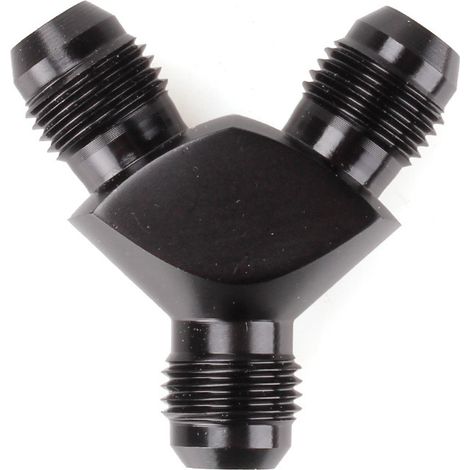 Car modification accessories oil line tee adapter AN6/AN8/AN10 Y-type oil cooling adapter - black (1/4)