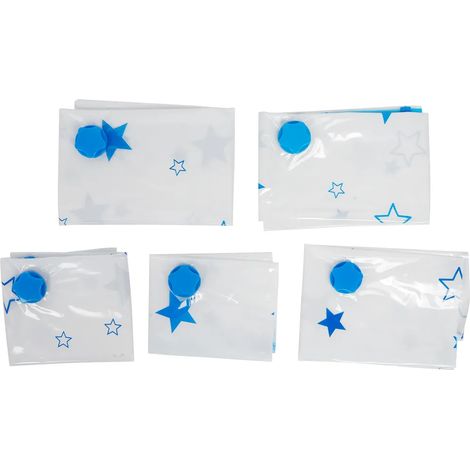 Sacs de rangement sous vide (lot de 5), sacs de voyage plus épais pour vêtements, réutilisables-AquaForge (1/5)