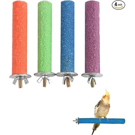 Perchoirs pour Cages à Oiseaux, Perroquet Cage Perche, perchoirs pour Petits Oiseaux, pour perruches Canaries, bâtons Support Bois pour Perroque (1/5)