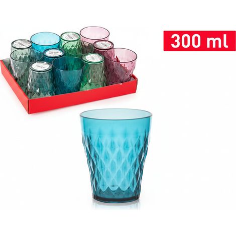 Set 12 Bicchieri e Calici in Plastica Hemax 300 ml Assortito (1/4)