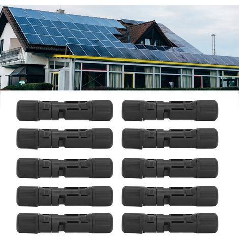 10 Sätze MC4 Photovoltaik-Steckverbinder (Stecker und Buchse), IP67 wasserdichte Steckverbinder für Solar-Photovoltaik-Module, Photovoltaik-Kabelverbinder, 1000 V. (1/5)