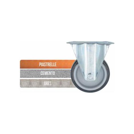 Ruota Gomma Termoplastica Fissa Mm.80 (1/2)