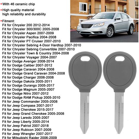 clés à puce d'allumage Chrysler avec puce céramique 46 J36 (1/5)