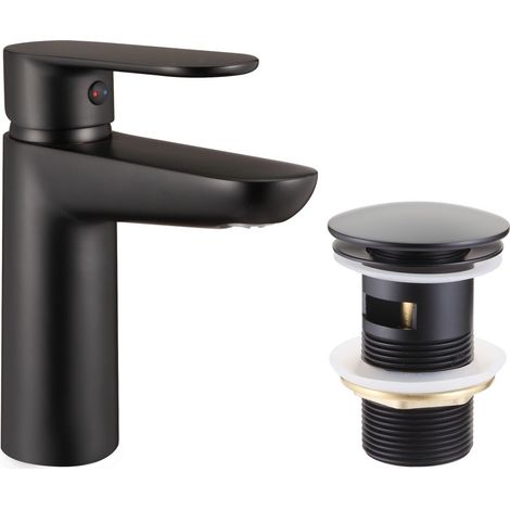 Primaster Waschtischarmatur Prag schwarz matt Wasserhahn Einhand (1/3)