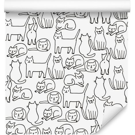 Katzentapete für Wohn- und Schlafzimmer, 50 x 1000 cm (1/5)