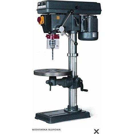 Trapano da tavolo, Proma, B-1316B/400, foratura ad alta precisione di metallo e legno, con motore potente, trasmissione a cinghia e tavolo regolabile