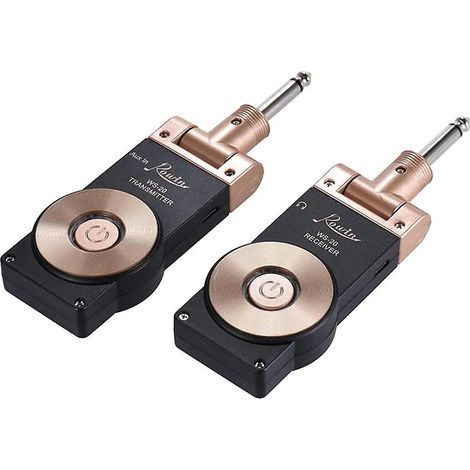 Rowin WS-20 2,4G Kabelloses, wiederaufladbares Sender-Empfänger-Set für E-Gitarren, 30 Meter Reichweite