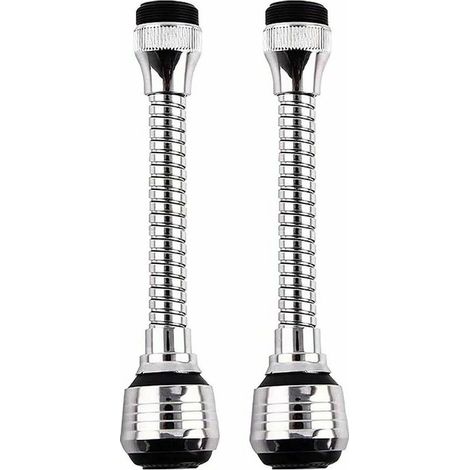 2 Pieces Faucet Extension, Swivel Extension Filter, Shower Faucet Extension, 360° Adjustable, for Kitchen Sinks, Bathroom (1/4)