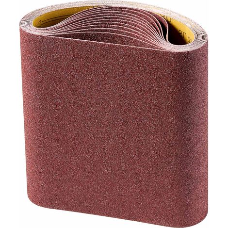 Mophorn Schleifbänder, 202 x 485 mm Schleifpapier für Bandschleifer, 12 Stück mit 80er Körnung, Aluminiumoxid-Gewebe, geeignet für Holzarbeiten, Stahl, Aluminium und andere Metalle