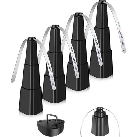 4 Pack Ventilateurs Anti-Mouches pour Tables Intérieur Extérieur Éloignent Mouches avec Pales Holographiques pour Pique-Nique Patio Maison - KZQ (1/5)