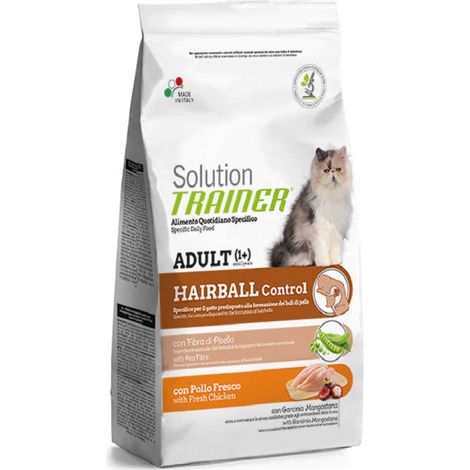 NATURAL TRAINER SACCO CROCCHETTE GATTO ADULTO SOLUTION HAIRBALL 300 GR