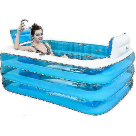 Baignoire gonflable et baignoire pliante pour adulte de 180 cm, baignoire épaissie, et, baignoire pour deux personnes, assise et allongée, Fe (1/4)