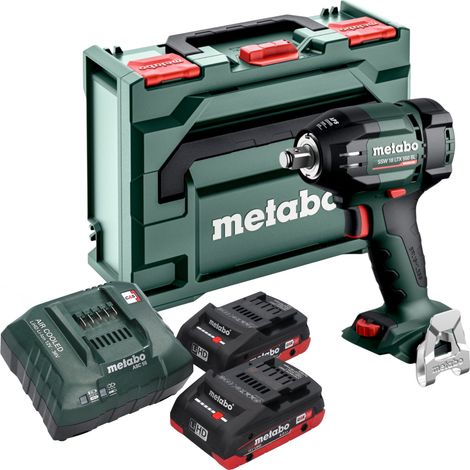 Avvitatore a impatto a batteria Metabo SSW 18 LTX 550 BL 18 V 550 Nm Brushless ( 602404800 ) + 2x batteria LiHD 4,0 Ah + caricabatteria + metaBOX