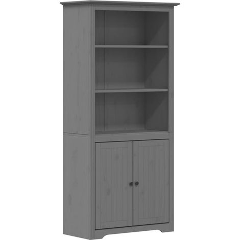 Maison Exclusive - Libreria BODO 82x40x173 cm in Legno Massello di Pino Grigio (1/5)