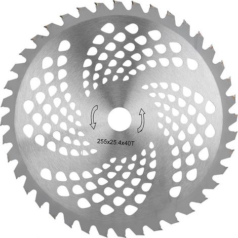 Lame circulaire de rechange en acier au manganèse 40T pour débroussailleuse et coupe-bordures (1/5)