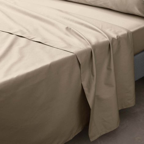 Drap Plat "Percaline" 180x290cm Sable (1/5)