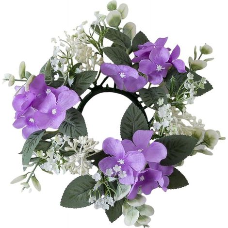 Couronne De Bougie - Décor De Table Pour Mariage - Support Pour Bougie Et Plantes Artificielles - Centre De Table Floral - 1 Pièce (1/5)