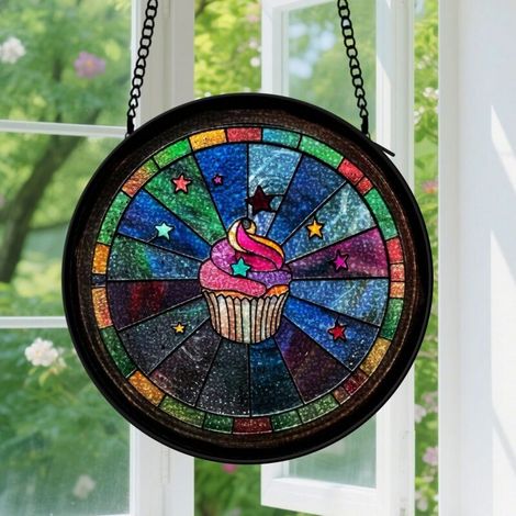 Capteur de soleil en vitrail - décoration spirituelle 15cm (1/4)