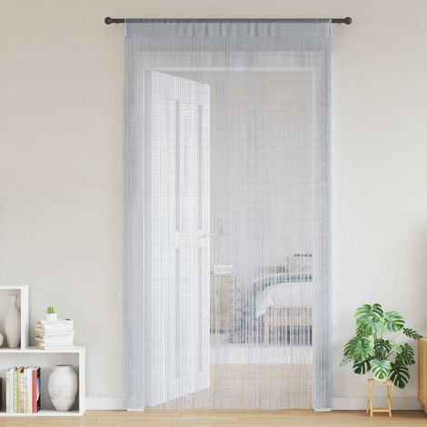 vidaXL String Curtains 2 pcs Light Grey 140x250 cm (1/5)