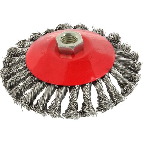 Brosse métallique tressée latérale 125 mm M14 (60) (1/3)
