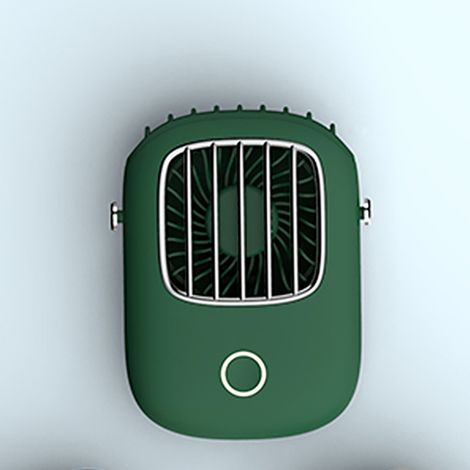 Ventilateur de cou portable rechargeable vert pour une utilisation en extérieur (1/4)